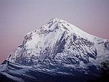 201 Dhaulagiri Just Before Sunrise Dhaulagiri close up in the rose coloured light just before sunrise from Shepherds Kharka (3760m) on the way to Annapurna North Base Camp.